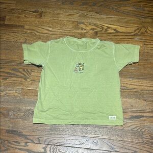 Green Life Is Good Dog Camping Kids Shirt with Cute Graphic